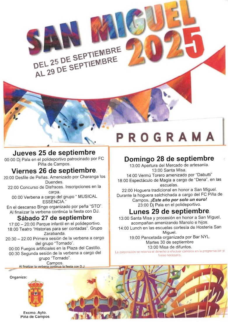 Fiestas San Miguel 2025